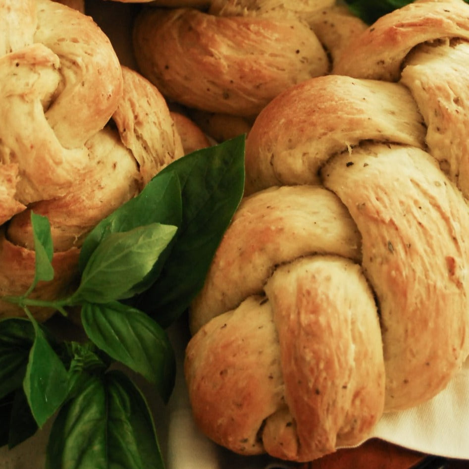 Italian Herb Blend baked into Braided Bread
