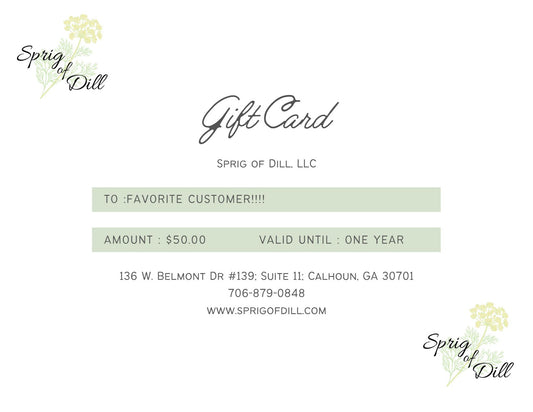 Sprig of Dill Gift Card